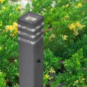 Kültéri lámpa TEKSAS szenzorral 1xE27/12W/230V IP44 74 cm antracit