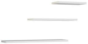 Drohmo Tobi 3P fali lebegőpolc (3db), 60/45/30x1,8x15 cm, fehér