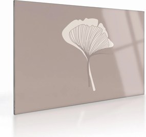 Üveg kép - Bézs színű levelek N⁰3 (70x50 cm)