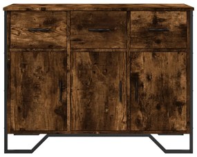 füstös tölgy színű szerelt fa tálalószekrény 97 x 32,5 x 74,5cm