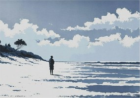 Flizelin tapéta Flizelin Fali Prémium Strand csend 312x219 Ragasztó