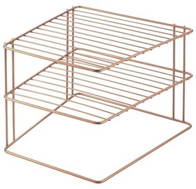 Rézszínű acél kiegészítő polc 25x25 cm Palio – Metaltex