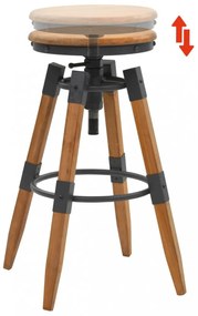 2 db állítható, tömör fenyő bárszék 53,5 x 53,5 x 79 cm