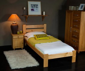 AMI nábytek Fenyőfa ágy Eliza 90x200 cm, éger