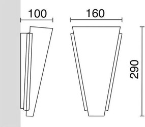 Novolux MENKAR 694A-L0112A-35 Fali lámpa 1x12W/LED 1200LM IP20