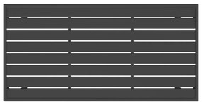 Antracitszürke acél kerti asztal 110 x 54 x 70 cm