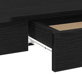 fekete szerelt fa íróasztal 100x45x75 cm