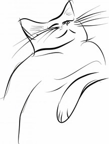 Poszter 64x90cm Macskaelégedettség våzlat