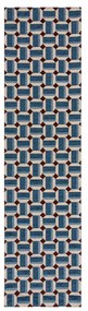Kék futószőnyeg 60x230 cm Lennox Geometric – Flair Rugs