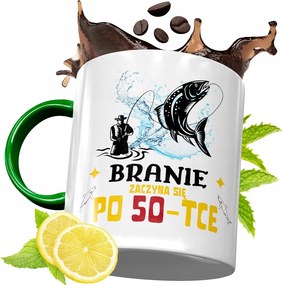 Zöld Bögre 50 50STE 50-ES Születésnapra Ajándék fényképes nyomattal