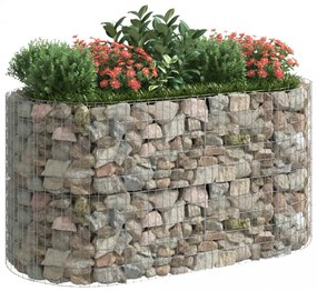 horganyzott vas gabion magaságyás 200x100x100 cm