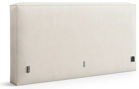 Krémszínű kárpitozott ágyneműtartós franciaágy ágyráccsal 180x200 cm Simon Olivia – Micadoni