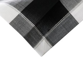 Abrosz Asztalra Szürke Fehér 40x140cm Kockás Futófelület