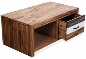 tömör akácfa dohányzóasztal 90 x 50 x 37,5 cm