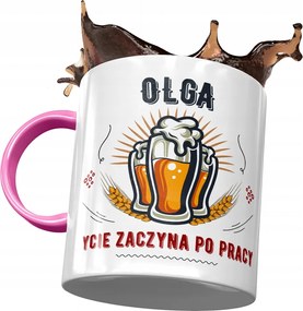 Rózsaszín Bögre Olga Barátnő Feleség Ajándék Nyomtatott Fotóval