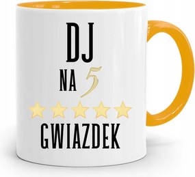 Dja Zene Bögre Sárga Dj 5 Csillagos nyomott mintás fotóval