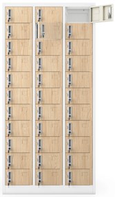 Rekeszes szekrény OLIVER, 900 x 1850 x 450 mm, Eco Design: fehér/sonoma tölgy