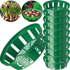 10x Kerek hagymatartó kosár 23cm Ültetőkosár