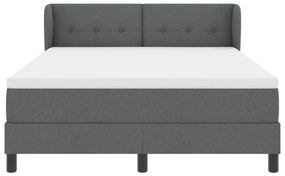 Boxspring Ágy Matrac Vaskos Szürke 160x200 cm Szövet