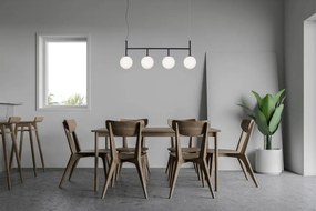 KAJA K-4883 FARO Fekete Színű Függeszték 4xE14 10W IP20