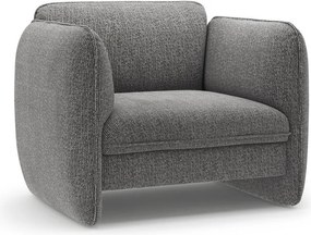 Sötétszürke zsenília fotel Georgia – Micadoni