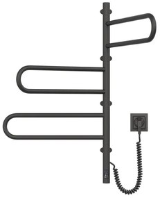 Elektromos forgatható törölközőszárító FOUETTE 185W/230V 81,8 cm IP44 fekete