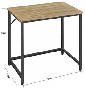 Dolgozószobai szett íróasztal TAYLOR 80x50 cm sonoma tölgy + irodai szék AVOLA VELVET világoskék