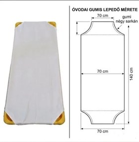 Ovis sarokgumis lepedő 70x140 cm