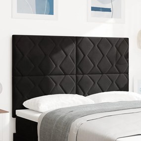 LED Fejtámla Gyémánt Blokk Kialakítással Fekete 144 cm Bársony