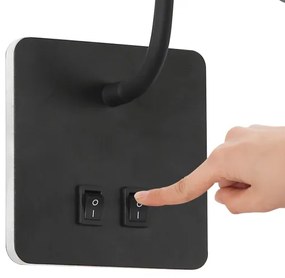 Brilagi - LED Rugalmas fali lámpa MAYA Double LED/4W/230V + LED/3W fekete