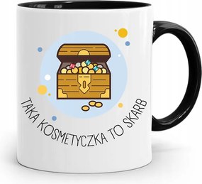 Bögre Fekete Kozmetikai Táska Egy Ilyen Kozmetikai Táska Egy Kincs, fényképes nyomtatással