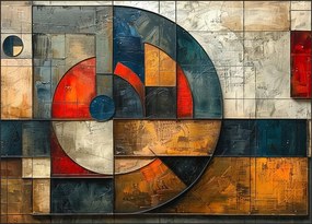 Absztrakt poszter Sok Mintás B2 50x70cm nappali dekoráció művészet #547