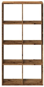 antik fa színű fa térelválasztó könyvespolc 69,5x29x137,5 cm