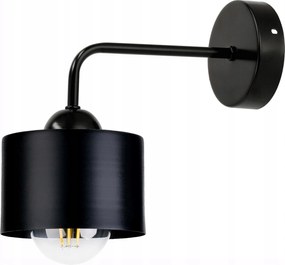 Fali Lámpa E27 fali fix loft fém Bögre Fekete