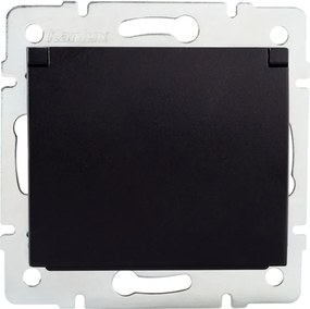 Elektromos fali aljzat Kanlux fekete