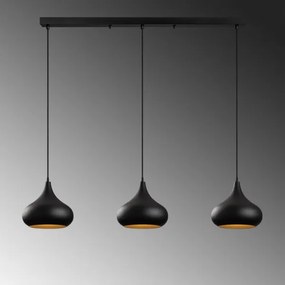 Zsinóros csillár MUBA 3xE27/40W/230V fekete