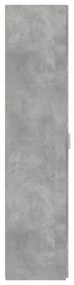betonszürke szerelt fa magasszekrény 45 x 42,5 x 185 cm