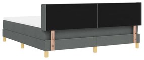 Boxspring ágy matraccal, sötétszürke színben, 180 x 200 cm, szövet.