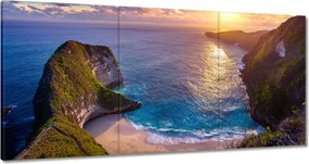 Vászonkép 180x90 Naplemente a tengerparton