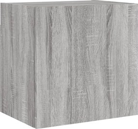 vidaXL szürke sonoma színű szerelt fa fali TV-szekrény 40,5x30x40 cm