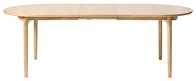 Bővíthető étkezőasztal tölgyfa dekorral 100x190 cm Carno – Unique Furniture