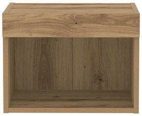Fali Szekrény LED Világítással Kézműves Tölgy 40x30x30 cm