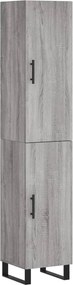 vidaXL szürke sonoma szerelt fa magasszekrény 34,5 x 34 x 180 cm