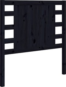 vidaXL fekete tömör fenyőfa ágyfejtámla 96 x 4 x 100 cm