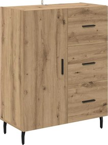 vidaXL Széf fiókkal Artisan tölgy 69,5 x 34 x 90 cm Műszaki fa és vas