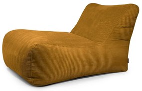 Mustársárga kordbársony babzsákfotel Lounge 100 – SLOWDOWN