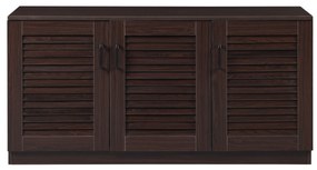 Cipősszekrény Løten 125x36x62cm wenge színű [en.casa]