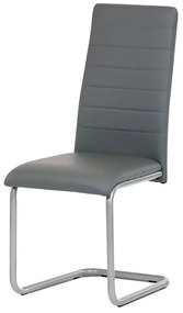 Scaun Sledge de culoare gri cu picioare metalice gri. DCL-402