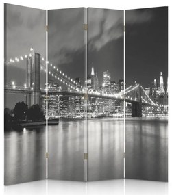 Gario Paraván Brooklyn híd éjszaka Méret: 145 x 170 cm, Kivitelezés: Klasszikus paraván