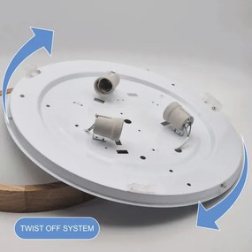 Brilagi-LED RGBW dimmelhető mennyezeti lámpa CARVALHO SLIM 3xE27/15W/230V Wi-Fi tölgy átm. 47